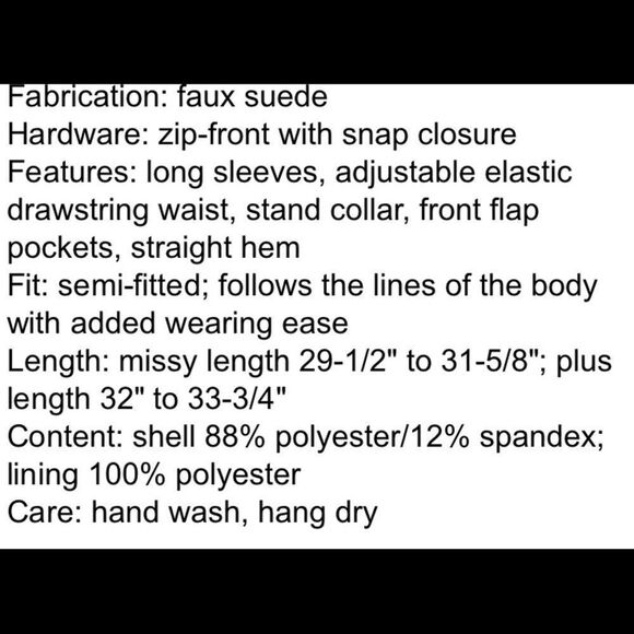 Linea Louis Dell” Olio faux suede jacket AnorakXXS - Picture 10 of 12